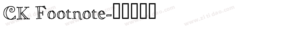 CK Footnote字体转换